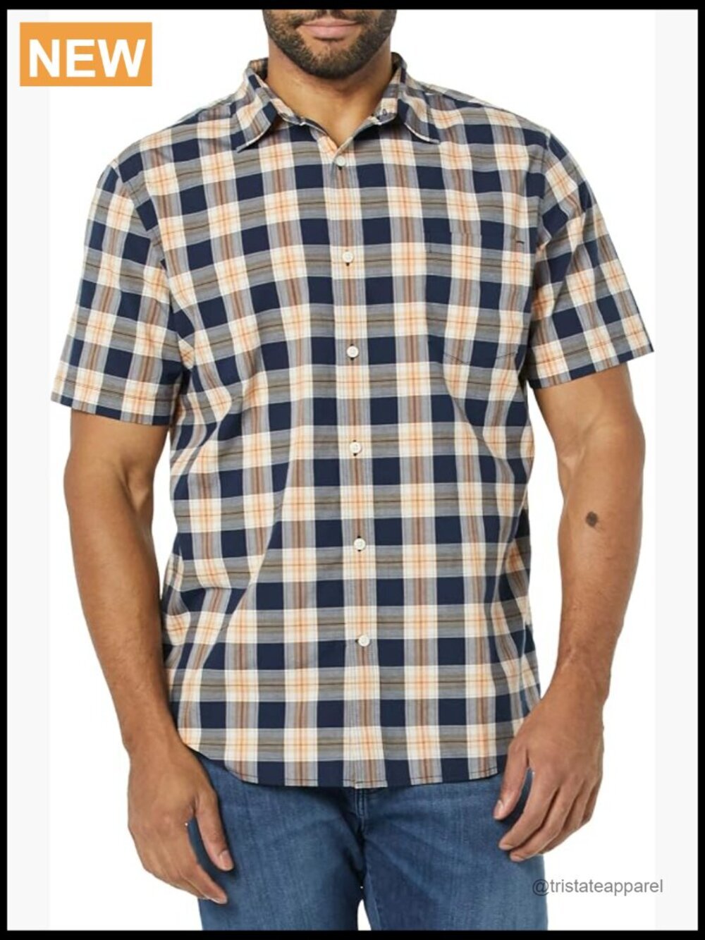 Slim Fit Short Sleeve Poplin Button Down Shirt